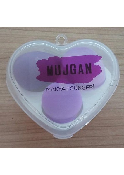 Lılyth 3’lü Kalp Kutulu Renkli Makyaj Sünger Seti | Fondöten & Kapatıcı Uygulama Süngeri