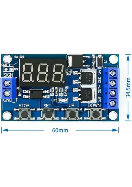 Dual Mos 12 24V Zaman Ayarlı Geciktirmeli LED Ekran Zaman Rölesi fırsatları