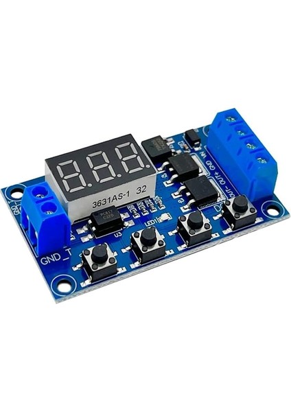 Dual Mos 12 24V Zaman Ayarlı Geciktirmeli LED Ekran Zaman Rölesi