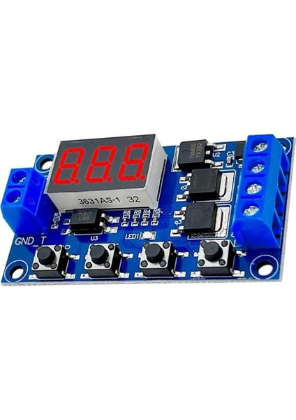 Dual Mos 12 24V Zaman Ayarlı Geciktirmeli LED Ekran Zaman Rölesi