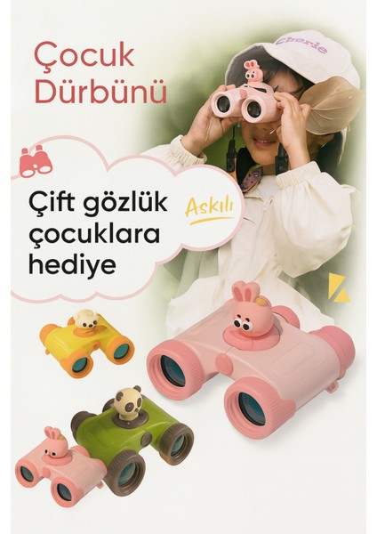 Electroawm 8X25 Hd Optik Sevimli Oyuncak Kaliteli Dürbün Pembe Benzersiz Hediye modelleri