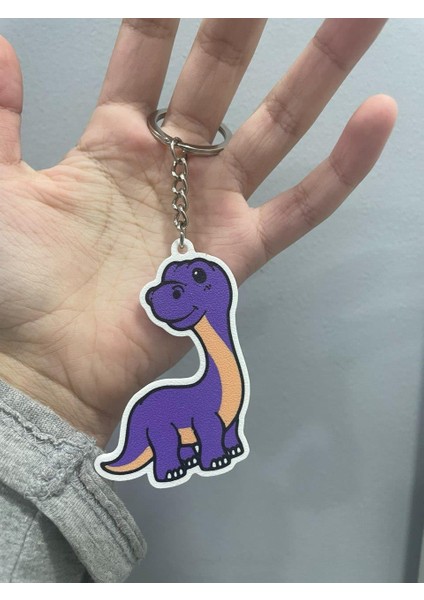 Mor Dino Sevimli Figür Karakter Anahtarlık