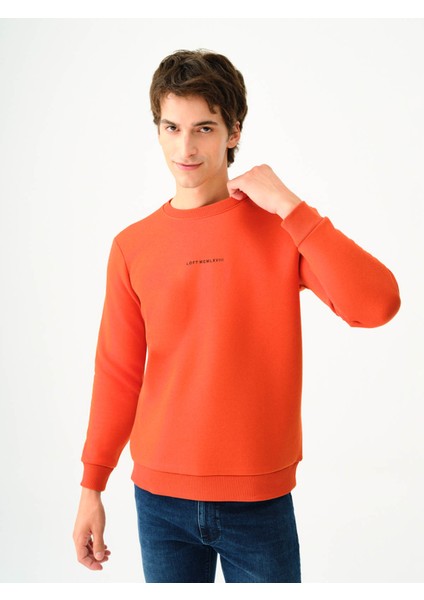 Regular Fit Turuncu Erkek Sweatshirt LF2034268