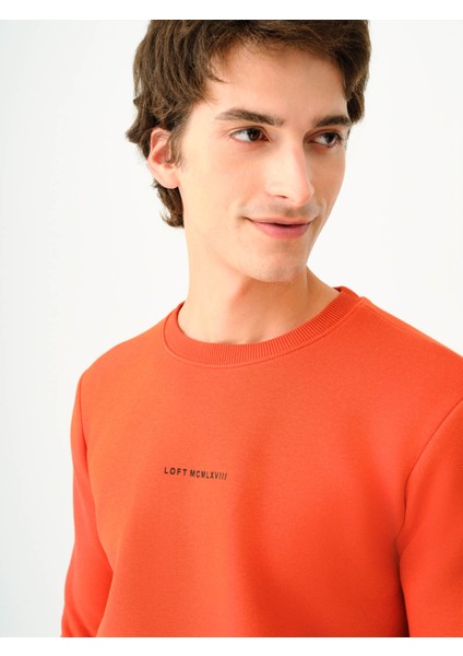 Regular Fit Turuncu Erkek Sweatshirt LF2034268 fırsatları