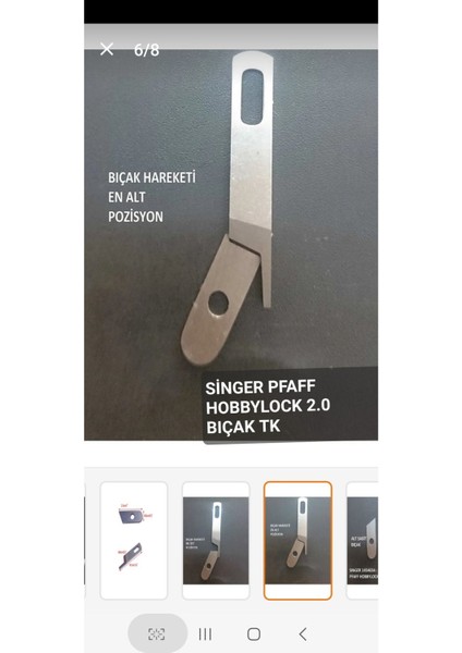 Ev Tipi Overlok Makinesi Bıçak Takımı, Alt ve Üst Bıçak Seti modelleri