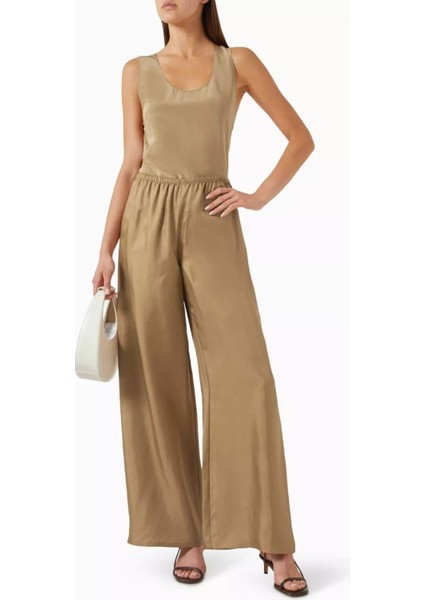 Light Brown Silk Tank Top, Dökümlü ve Zamansız Ipek Atlet fiyatları