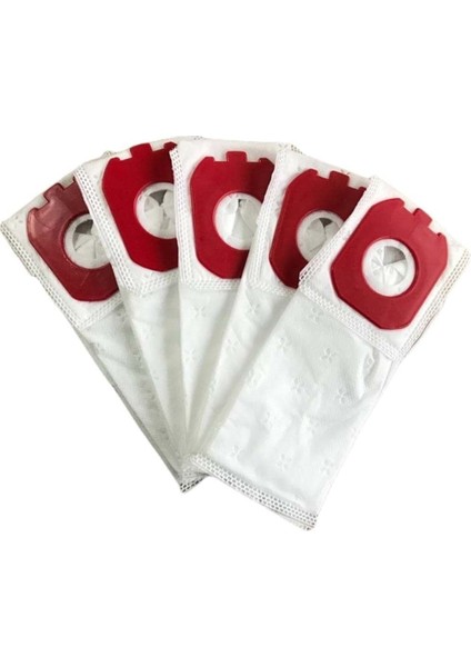 Dik Tip Elektrikli Süpürge Toz Torbası 5'li Paket Haki