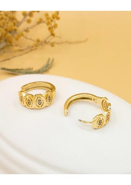 Gold Çelik Taşlı Göz Halka Küpe fiyatları