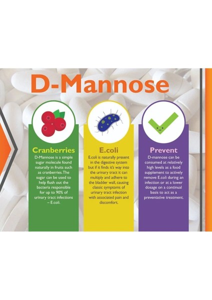 D-Mannose Cranberry Vaccinium Urinary Tract Health Dual Action Formula İdrar Yolu indirimleri