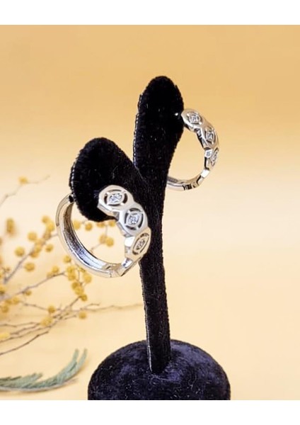 Silver Çelik Taşlı Göz Halka Küpe indirimleri