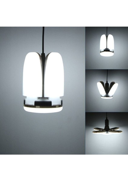 50W 5000 Lumen 4 Kollu Katlanır LED Ampul, Tasarruflu ve Parlak Işık