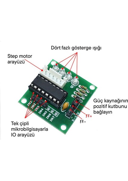 ULN2003 Step Motor Driver Sürücü Modül modelleri