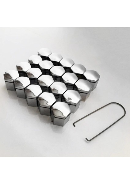 Bijon Kapağı Krom Efekt 17''mm Uyumlu 20LI Set