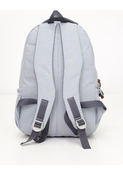 5 Gözlü kapaklı geniş sırt çantası.peluş hediyeli modelleri