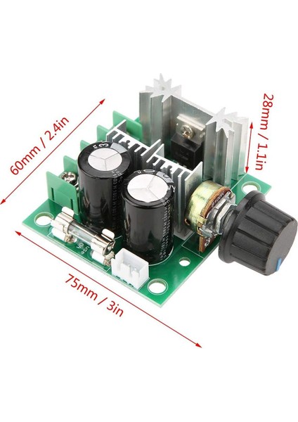 12V-40V Kademesiz Motor Hız Regülatörü 12V-40V 10A fırsatları