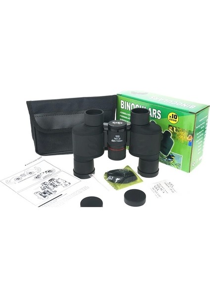 10X30 Mavı Mercekli Kauçuk Kaplamalı Kamp Dürbün