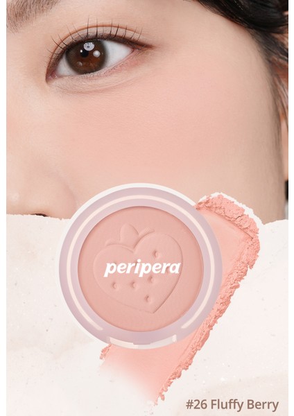 Pastel Tonlarda Sebum Dengeleyici Toz Allık Perıpera Pure Blushed Sunshine Cheek (26 Fluffy Berry) fiyatları