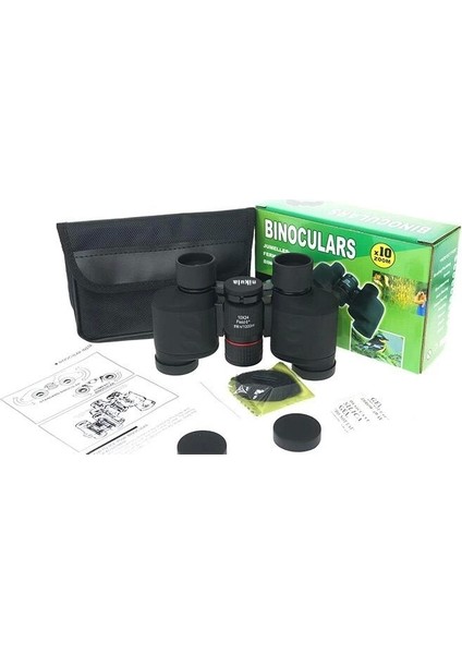 10X24 Katlanır, Kauçuk Kaplamalı Orta Boy El Dürbünü 1000M/76M