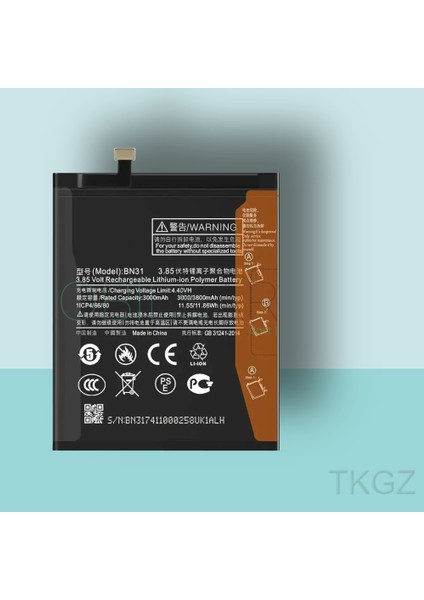 - Xiaomi Mia1 - BN31 - Batarya Pil Orijinal Sıfır