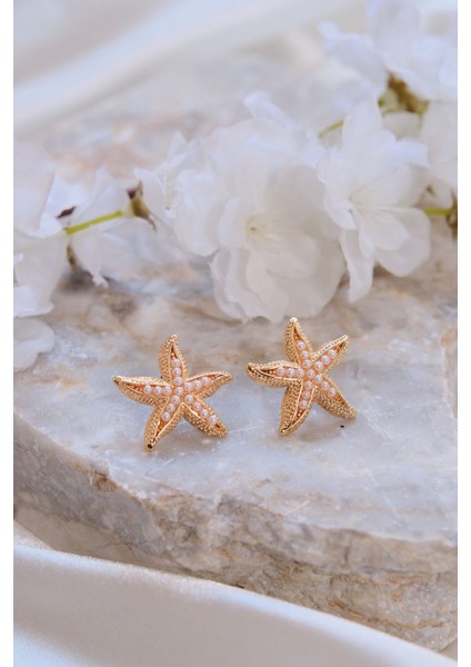 Altın Kaplama Incili Deniz Yıldızı Küpe fiyatları