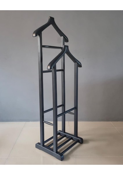 Kleinhaus Furniture Çiftli Dilsiz Uşak, Masif Ahşap Askılık (Değiştirilebilir Renk)