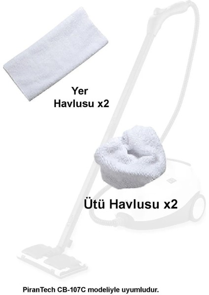 Buharlı Temizlik Makinası Uyumlu Yedek Aparat Seti, Bej