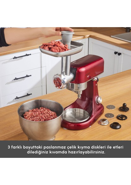 Multicast Plus Döküm Hamur Yoğurma Makinesi Red 5l modelleri