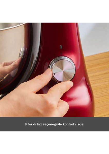 Multicast Plus Döküm Hamur Yoğurma Makinesi Red 5l