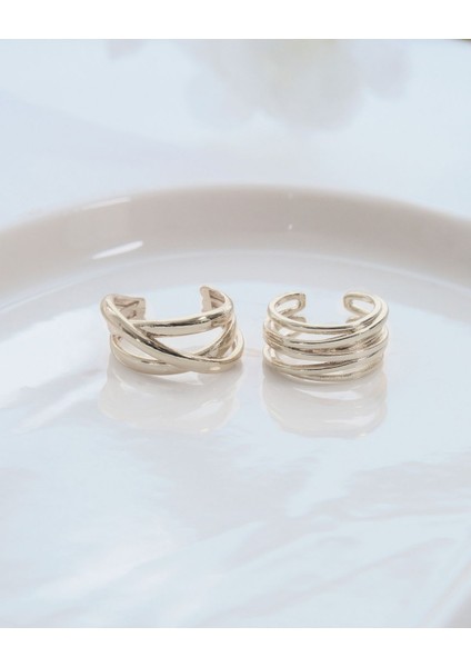 Silver Sarmal 2'li Yüzük Seti fiyatları