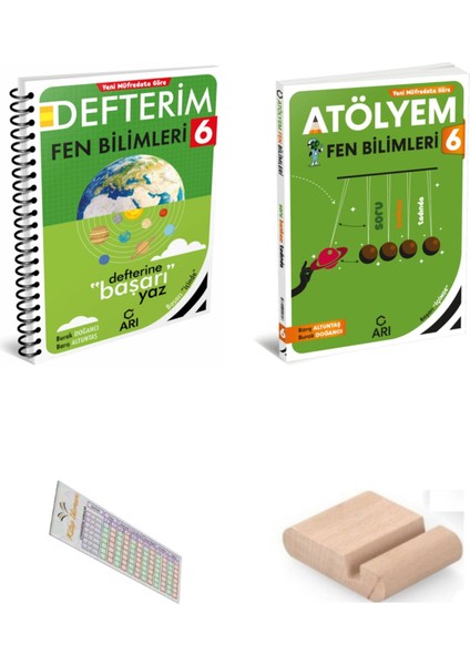 Arı 6. Sınıf Fen Bilimleri Atölyem + Fen Defterim 2026 + Telefon Tutucu + Çözüm Ayracı