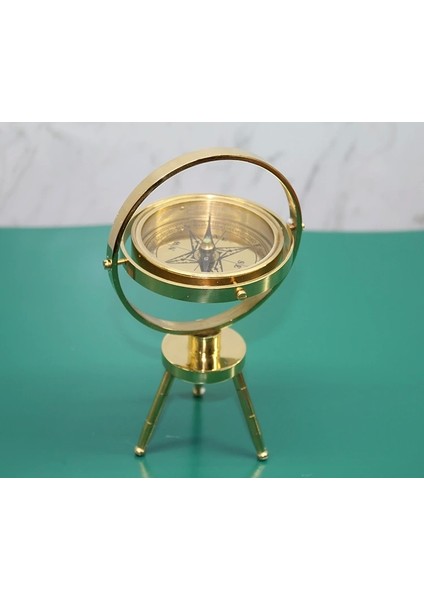 Pirinç Masa Üstü Pusula 15745