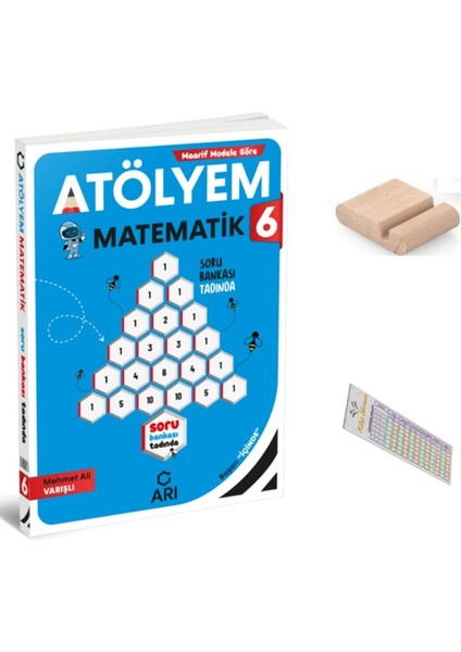 Arı 6. Sınıf Matematik Atölyem Yeni Müfredat 2026 + Telefon Tutucu + Çözüm Ayracı