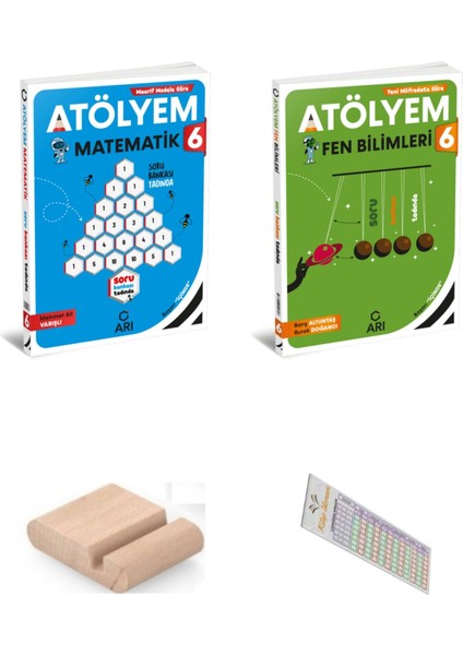 Arı 6. Sınıf Matematik + Fen Atölyem Yeni Müfredat 2026 + Telefon Tutucu + Çözüm Ayracı