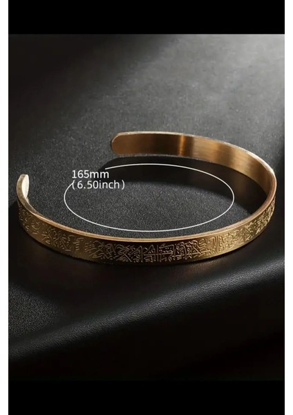 Ayetel Kürsi Yazılı Bileklik Paslanmaz Çelik Ayarlanabilir Erkek/kadın Nazar Bileklik fırsatları