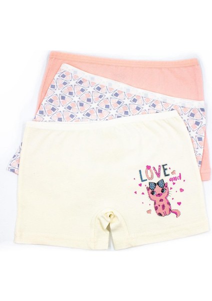 Kız Çocuk Boxer 3'lü Baskılı (%96 Pamuk - %4 Elastan) fiyatları
