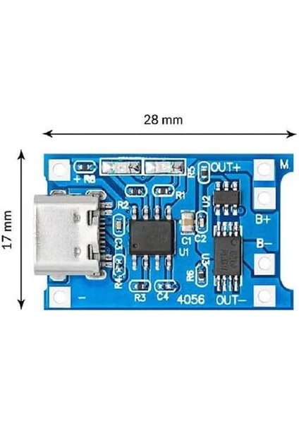 TP4056 1A Lityum Pil Şarj Modülü Type-C USB Şarj Korumalı fırsatları