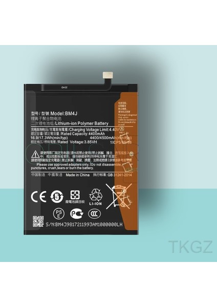- Xiaomi Redmi Note 8 Pro - BM4J - Batarya Pil Orijinal Sıfır
