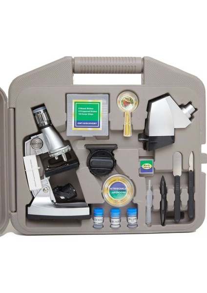 50X100X200X400X6001200X Çocuklariçin Eğitici Projektörlü Mikroskop Seti indirimleri