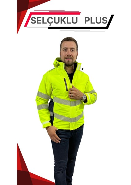 Oxford Kumaş Reflektörlü Iş Montu, Su Geçirmez, Kapüşonlu, Termal Astar