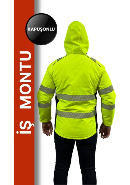 Oxford Kumaş Reflektörlü Iş Montu, Su Geçirmez, Kapüşonlu, Termal Astar fırsatları