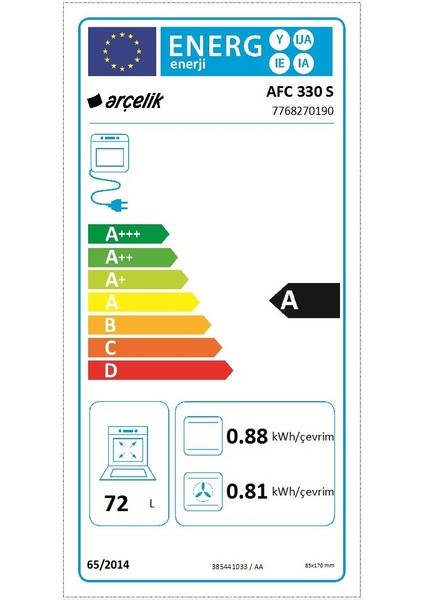Afc 330 S Fibona Serisi Ankastre Standart Fırın