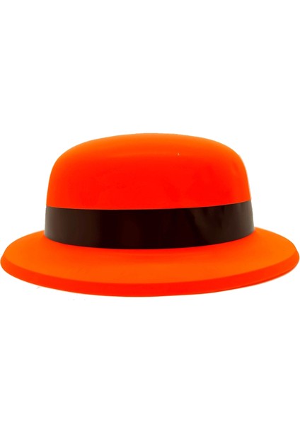 Neon Partisi Turuncu Renk Melon Plastik Parti Şapkası fiyatları