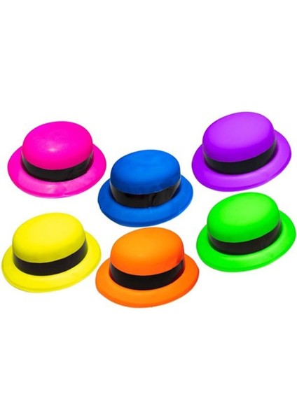 Neon Partisi Turuncu Renk Melon Plastik Parti Şapkası modelleri