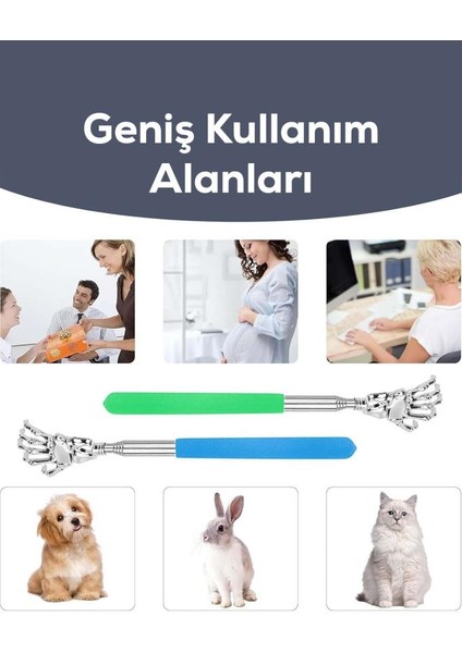 Metal El Şekilli Ayarlanabilir Sırt Kaşıma Çubuğu Siyah fırsatları