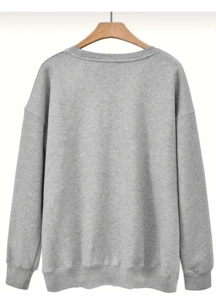 Find Your Balance Baskılı Bisiklet Yaka Gri Sweatshirt fiyatları