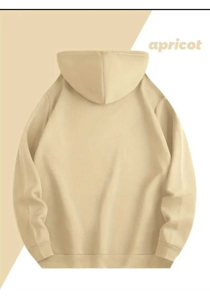 Kurukafa Vişne Baskılı Kapüşonlu Cepli Içi Yünlü Bej Sweatshirt fiyatları