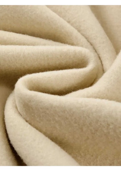 Paris Yatay Çizgi Baskılı Kapüşonlu Cepli Içi Yünlü Bej Sweatshirt indirimleri