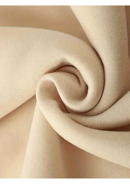 Uçan Balon Baskılı Kapüşonlu Cepli Içi Yünlü Bej Sweatshirt indirimleri