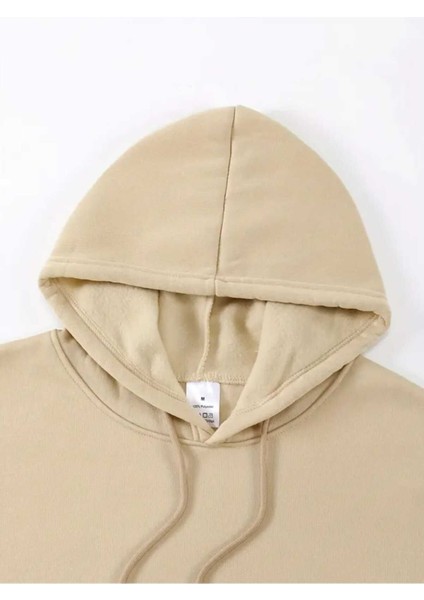 Replay Baskılı Kapüşonlu Cepli Pamuklu Bej Sweatshirt modelleri