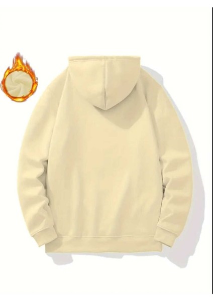 Gta San Andreas Baskılı Kapüşonlu Cepli Içi Yünlü Bej Sweatshirt fiyatları